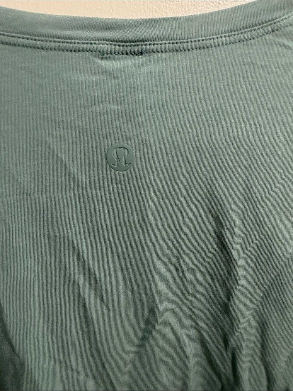 Lululemon All Yours Crop Tee Green Grey Pima Cotton Short Sleeve Top Size 10 - Picture 4 of 6